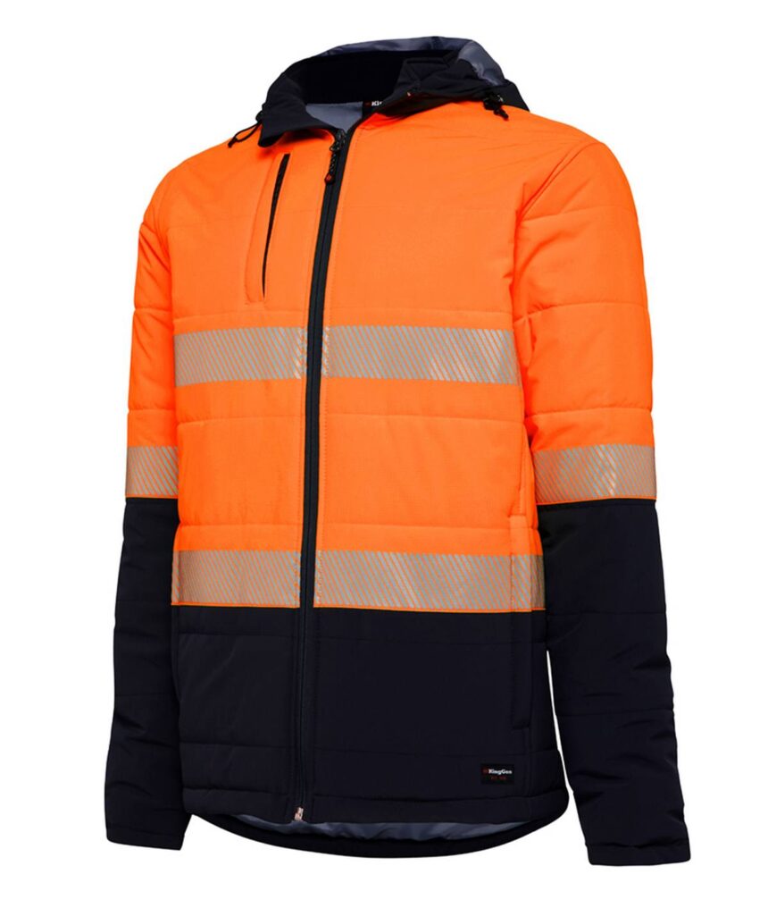 KingGee Reflective Puffer Jacket - K55015 - KingGee sold by Ideal Workwear www.kingworkwear.com.au