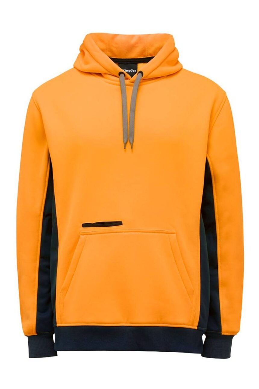 KingGee Mens Hi Vis Pull Over Hoodie - K55033 - KingGee sold by Ideal Workwear www.kingworkwear.com.au
