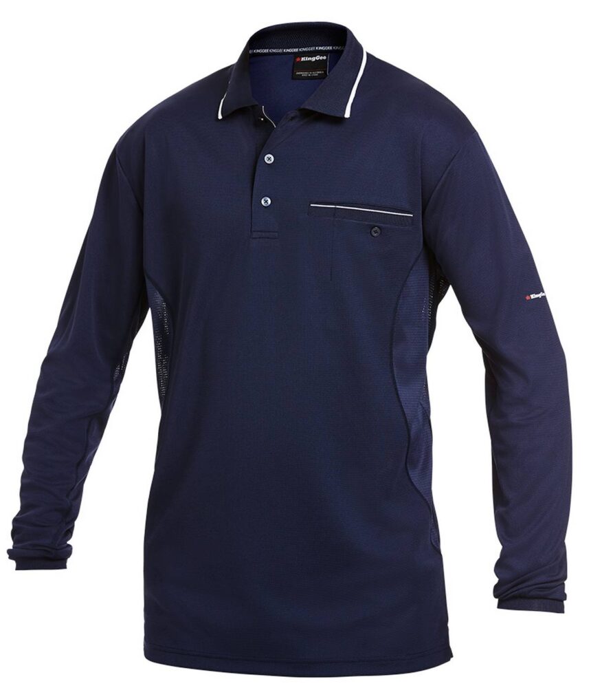 KingGee Workcool Polo Long Sleeve - K69790 - KingGee sold by Ideal Workwear www.kingworkwear.com.au