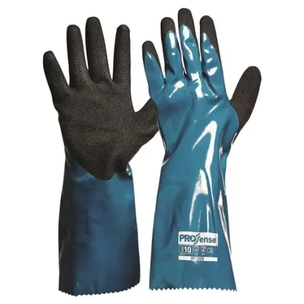 Pro Choice NPUPC Prochem 35cm Green/Black Nitrile PU Gloves sold by Ideal Workwear at www.Idealworkwear.com.au