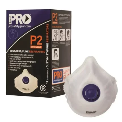 Pro Choice PC321 Dust Mask P2 + Valve  Box of 12 sold by Ideal Workwear at www.Idealworkwear.com.au