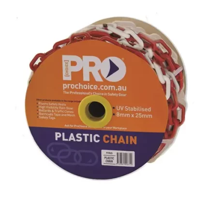 PRO CHOICE PCRW825 8MM RED/WHITE CHAIN sold by Ideal Workwear at www.Idealworkwear.com.au
