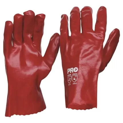 PRO CHOICE PVC27 27CM RED PVC GLOVES LARGE sold by Ideal Workwear at www.Idealworkwear.com.au