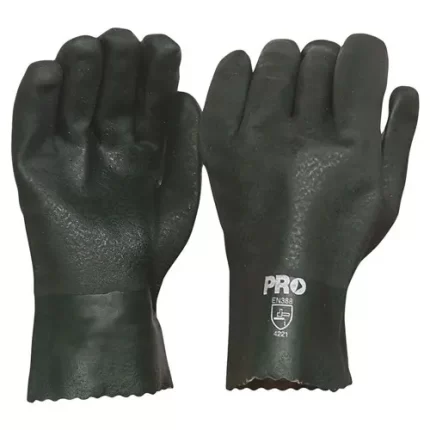 Pro Choice PVC27DD 27cm Green Double Dipped PVC Gloves Large sold by Ideal Workwear at www.Idealworkwear.com.au