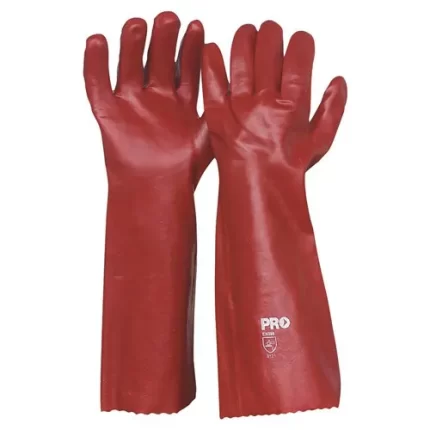 PRO CHOICE PVC45 45CM RED PVC GLOVES LARGE BOX OF 12 sold by Ideal Workwear at www.Idealworkwear.com.au