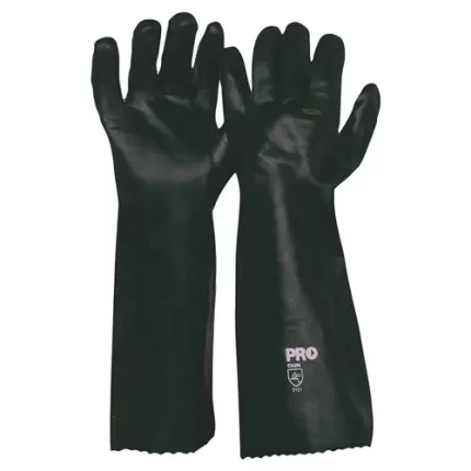 PRO CHOICE PVC45DD 45CM GREEN DOUBLE DIPPED PVC GLOVES LARGE 12 PACK sold by Ideal Workwear at www.Idealworkwear.com.au