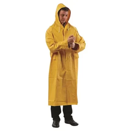 Pro Choice RC Yellow Full Length PVC Rain Coat sold by Ideal Workwear at www.Idealworkwear.com.au
