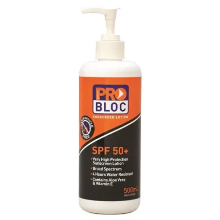 ProChoice® Probloc 50+ Sunscreen 500mL ProChoice® Probloc 50+ Sunscreen 500mL sold by Ideal Workwear at www.Idealworkwear.com.au