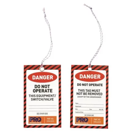 Pro Choice STD12575 Safety Tag 125mm X 75mm Danger  100 Pack sold by Ideal Workwear at www.Idealworkwear.com.au