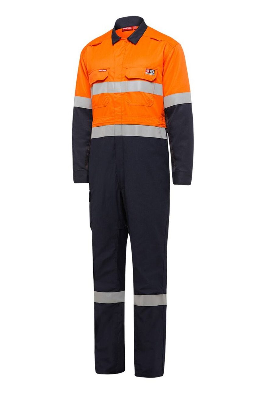 KingGee Shieldtec FR Hi Vis Two Tone Coverall With FR Tape - Y00055 - KingGee sold by Ideal Workwear www.kingworkwear.com.au