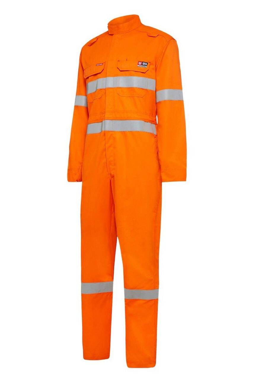 KingGee Shieldtec FR Light Weight Hi Vis Taped Coverall - Y00080 - KingGee sold by Ideal Workwear www.kingworkwear.com.au