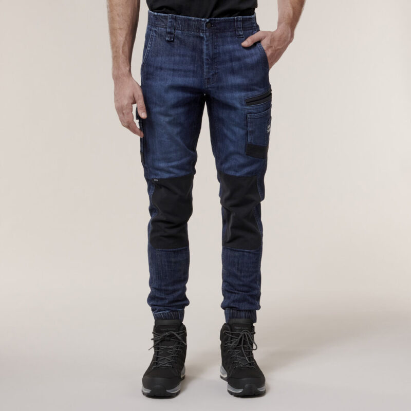 Hard Yakka Mens Raptor Cuff Denim Jean - Y03552 - Hard Yakka sold by Ideal Workwear www.kingworkwear.com.au