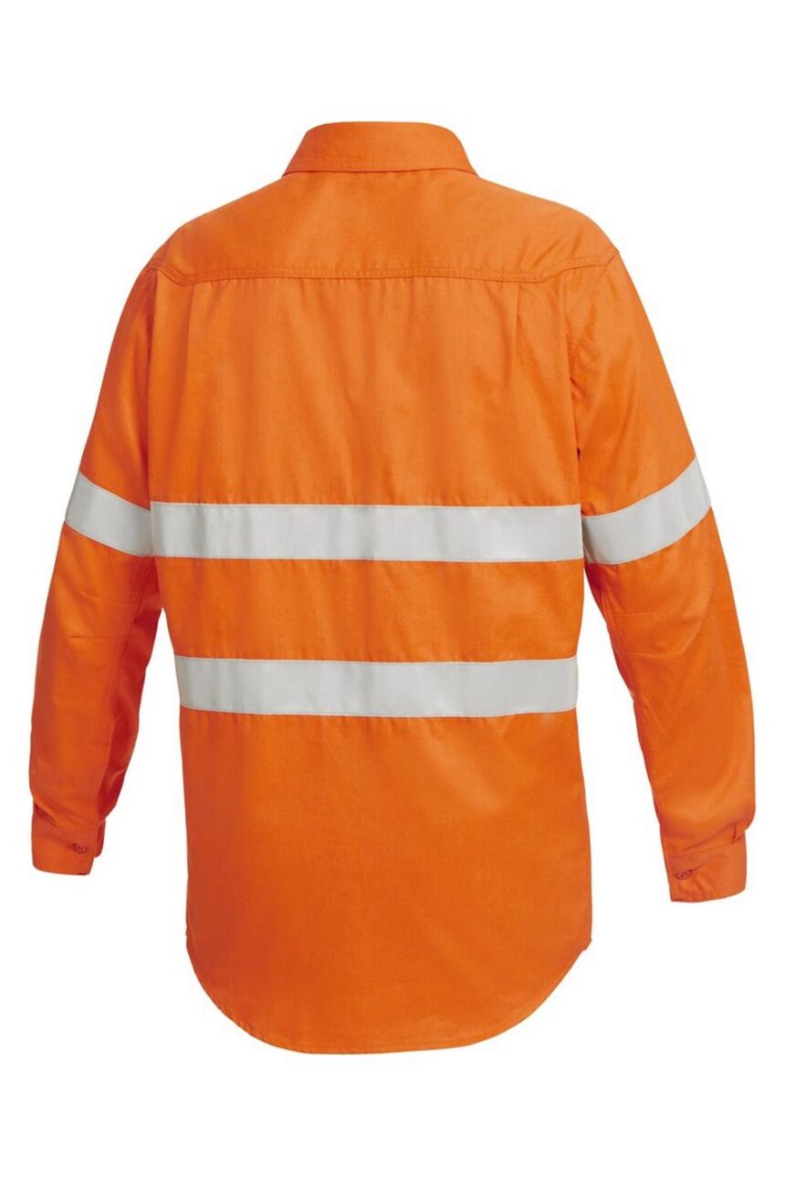KingGee Shieldtec FR Full Hi-Visibility Closed Front Long Sleeve Shirt With FR Tape - Y04150 - KingGee sold by Ideal Workwear www.kingworkwear.com.au