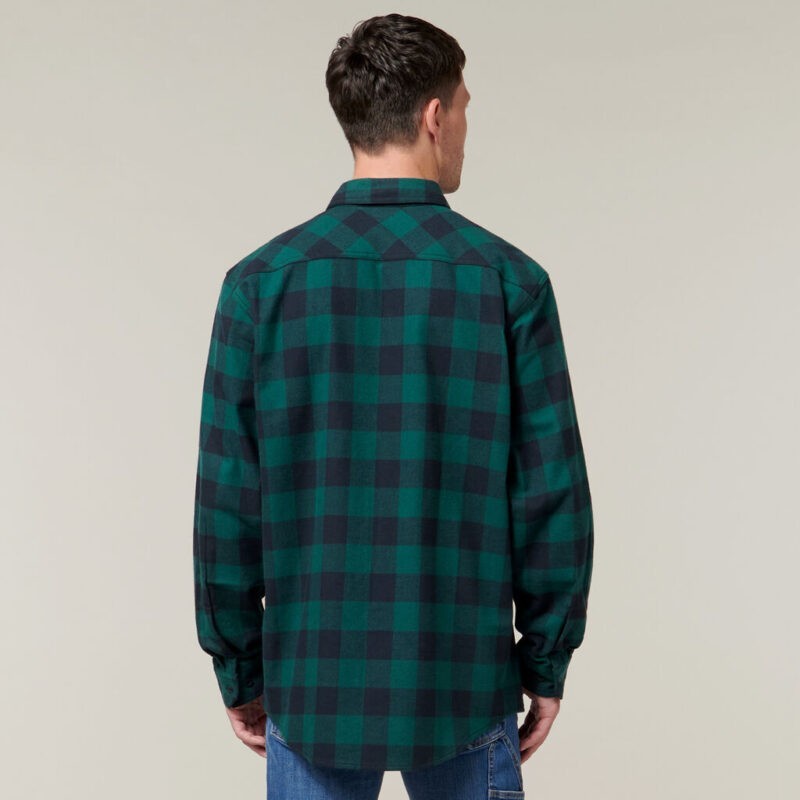 Hard Yakka Foundations Check Flannel Long Sleeve Shirt - Y07295 - Hard Yakka sold by Ideal Workwear www.kingworkwear.com.au