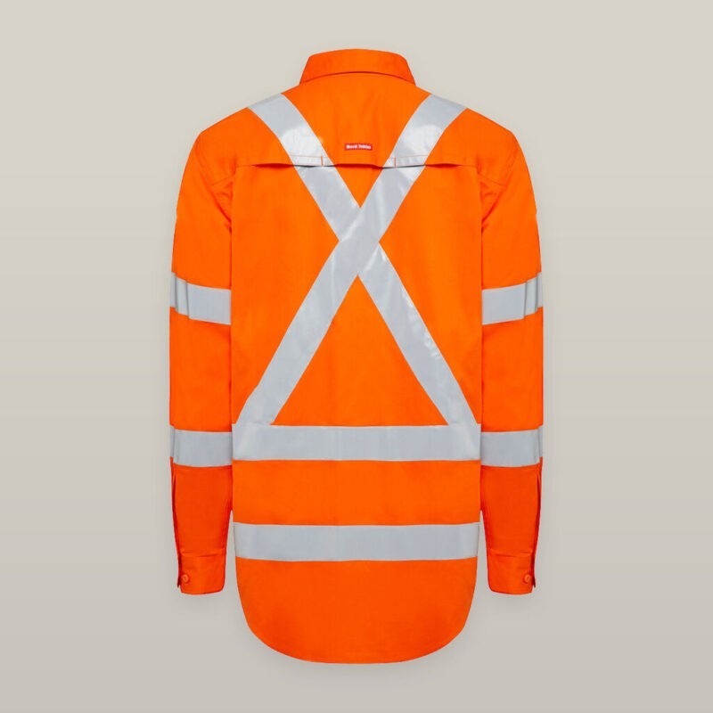 Hard Yakka Womens Foundations Biomotion Hi-Vis Long Sleeve Shirt with Tape - Y08420 - Hard Yakka sold by Ideal Workwear www.kingworkwear.com.au