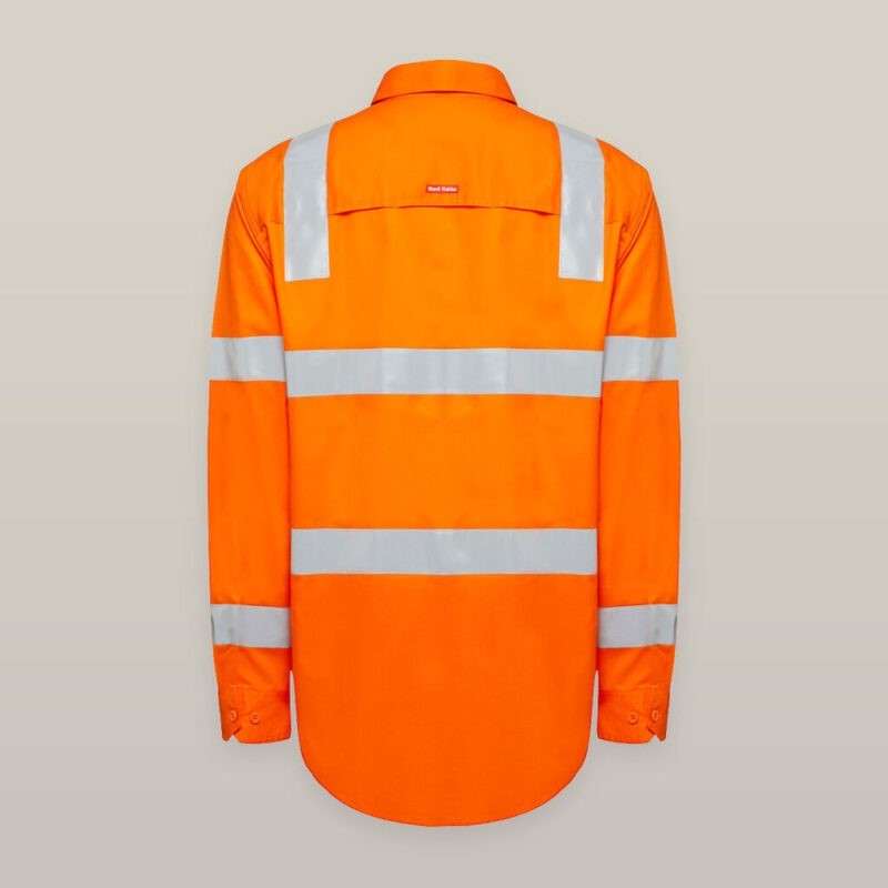 Hard Yakka Womens Foundations Biomotion Hi-Vis Long Sleeve Shirt with Tape - Y08421 - Hard Yakka sold by Ideal Workwear www.kingworkwear.com.au
