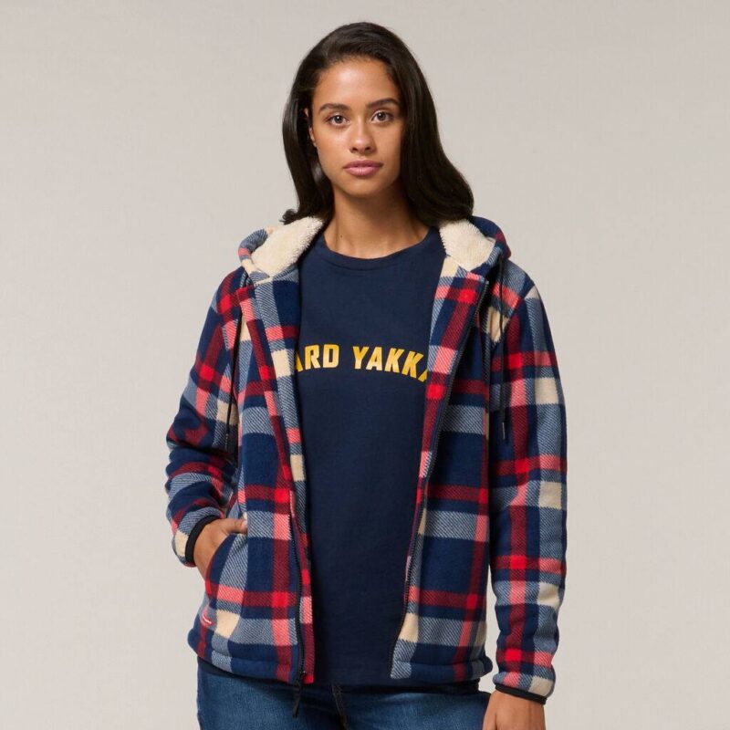 Hard Yakka Womens Check Zoodie - Y08522 - Hard Yakka sold by Ideal Workwear www.kingworkwear.com.au