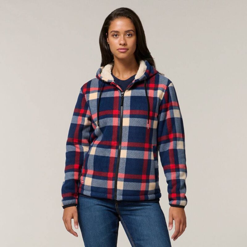 Hard Yakka Womens Check Zoodie - Y08522 - Hard Yakka sold by Ideal Workwear www.kingworkwear.com.au