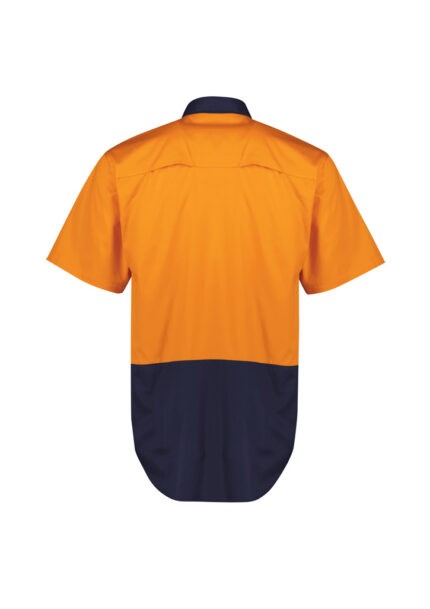 ZW115 - Mens Hi Vis Short Sleeve Shirt - Syzmik sold by Ideal Workwear  www.Idealworkwear.com.au