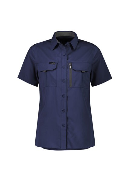 ZW765 - Womens Outdoor Short Sleeve Shirt - Syzmik sold by Ideal Workwear  www.Idealworkwear.com.au