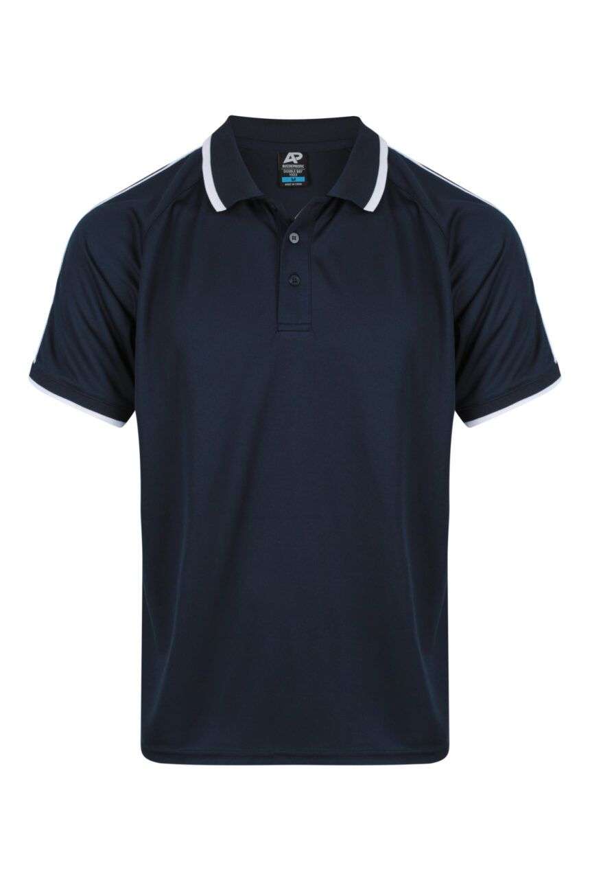 Front View of DOUBLE BAY MENS POLOS - W1322 -  sold by Ideal Workwear www.Idealworkwear.com.au