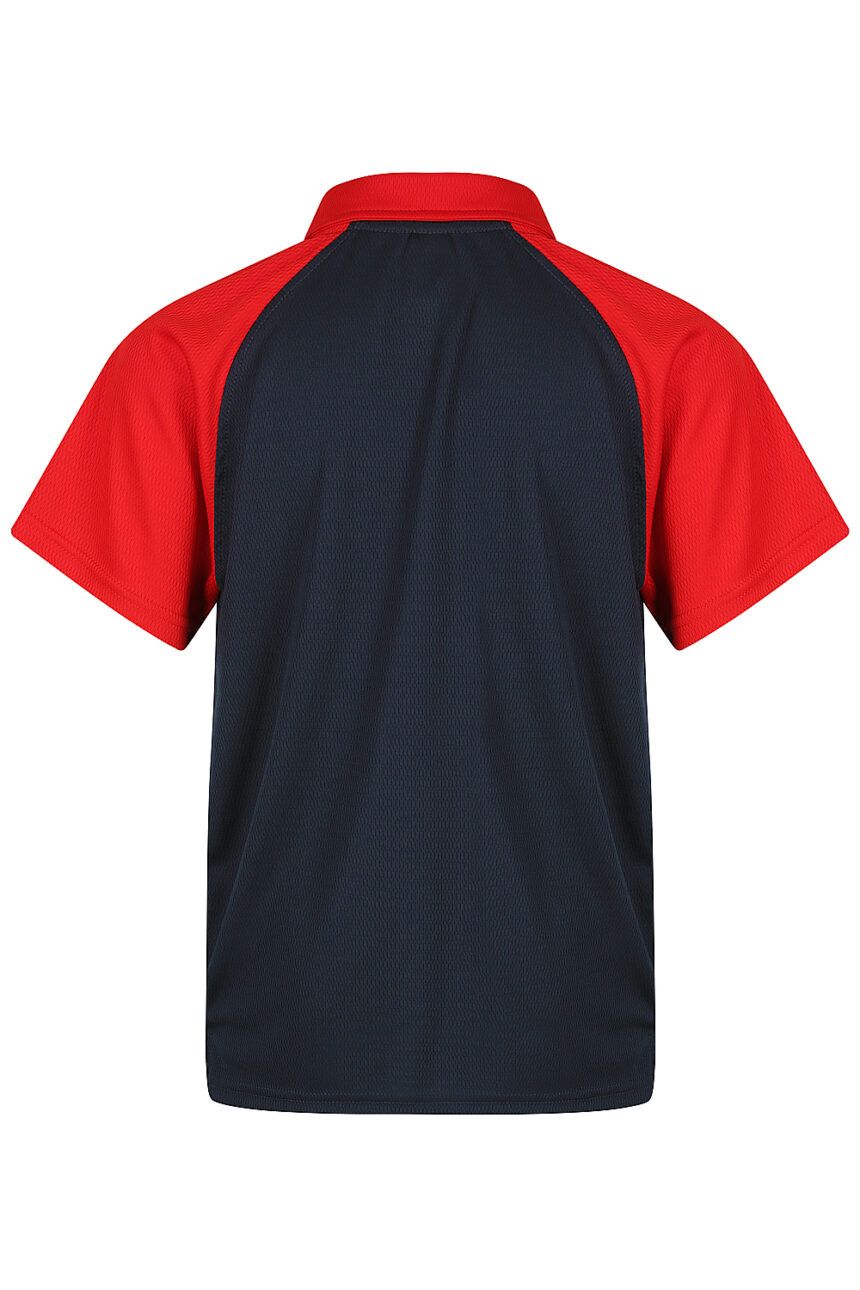 Back view of  MANLY KIDS POLOS - W3318 -  sold by Ideal Workwear www.Idealworkwear.com.au