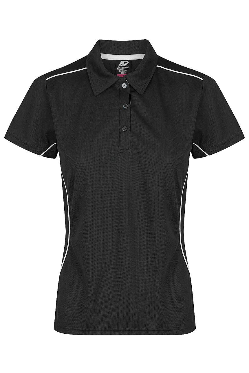 Front View of KURANDA LADY POLOS - W2323 -  sold by Ideal Workwear www.Idealworkwear.com.au