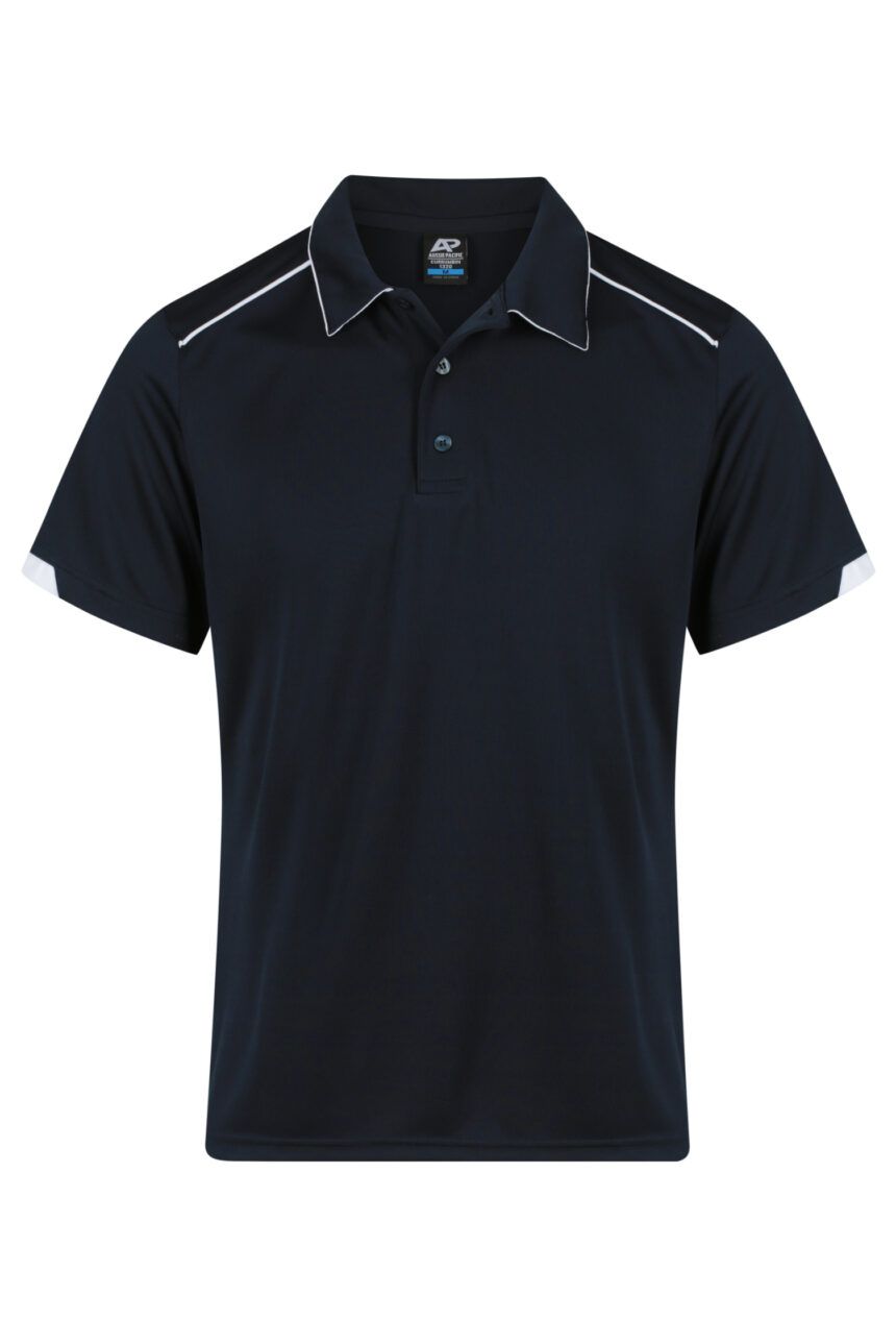 Front View of CURRUMBIN MENS POLOS - W1320 -  sold by Ideal Workwear www.Idealworkwear.com.au