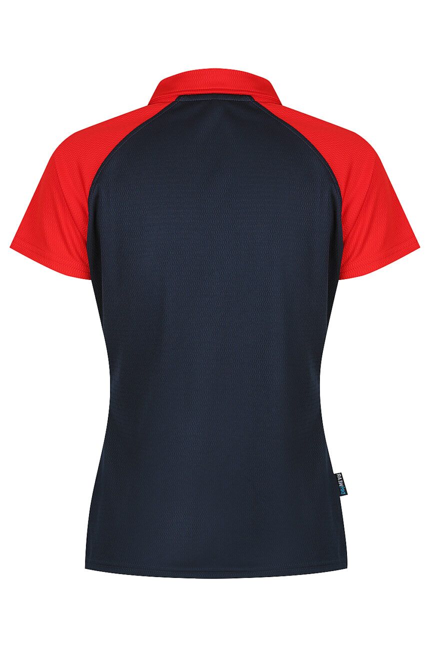 Back view of  MANLY LADY POLOS - W2318 -  sold by Ideal Workwear www.Idealworkwear.com.au