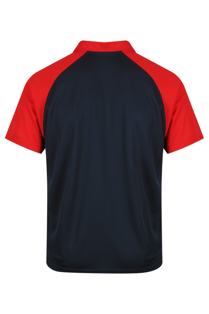 Back view of  MANLY MENS POLOS - W1318 -  sold by Ideal Workwear www.Idealworkwear.com.au
