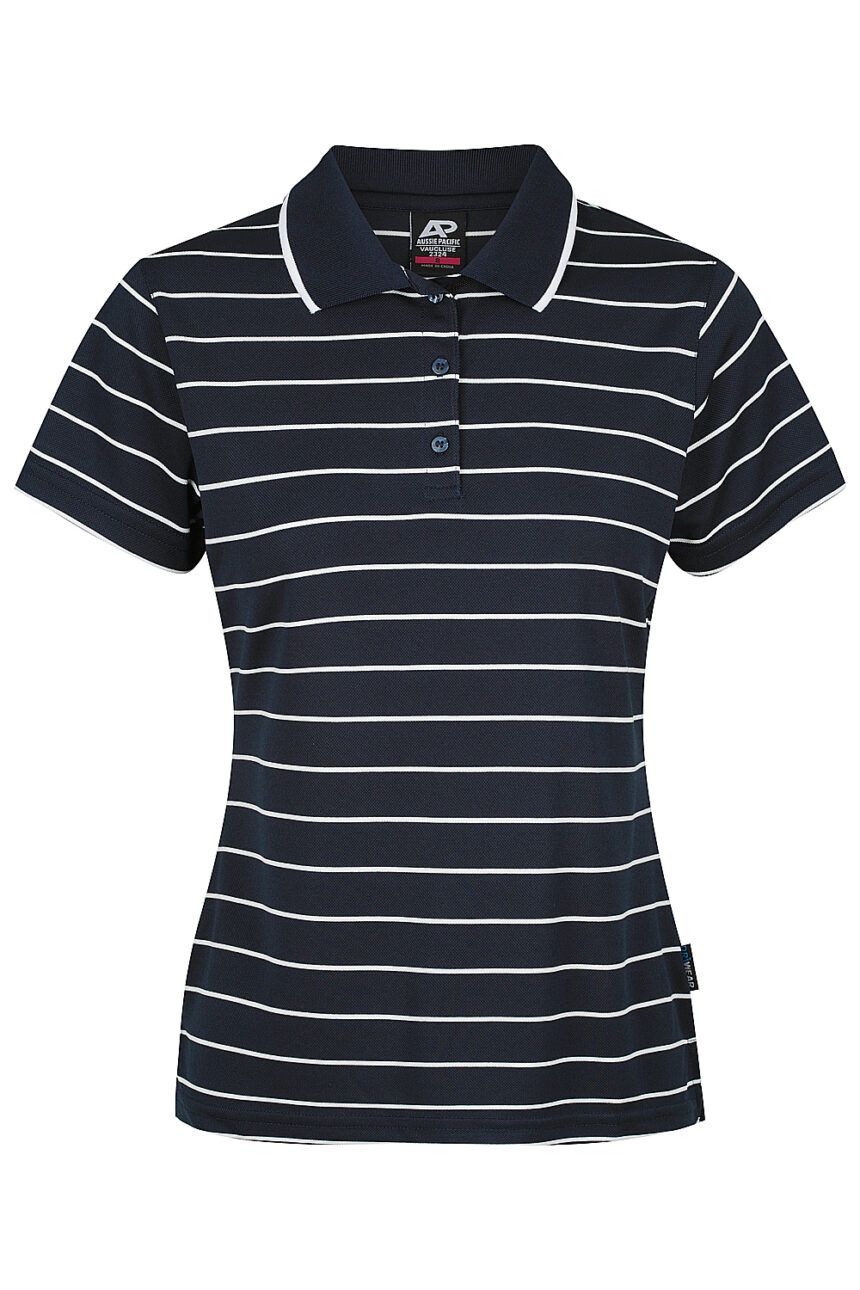 Front View of VAUCLUSE LADY POLOS - W2324 -  sold by Ideal Workwear www.Idealworkwear.com.au