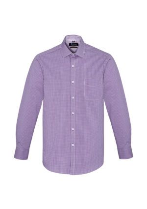 Front View of Mens Newport Long Sleeve Shirt      sold by Ideal Workwear www.Idealworkwear.com.au