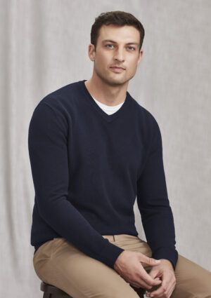 Front View of Mens Osaka Pineapple Knit Jumper      sold by Ideal Workwear www.Idealworkwear.com.au